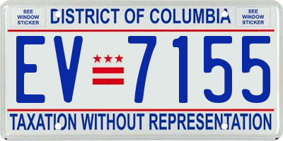DC license plate EV7155