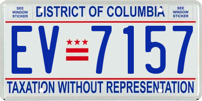 DC license plate EV7157