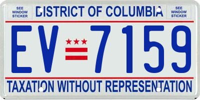 DC license plate EV7159