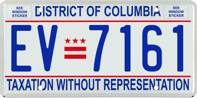 DC license plate EV7161
