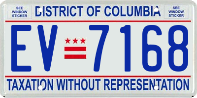 DC license plate EV7168