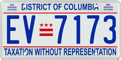 DC license plate EV7173