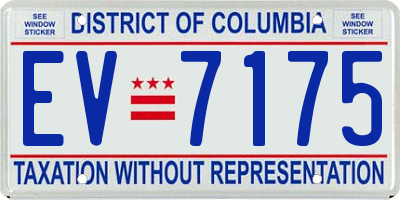 DC license plate EV7175