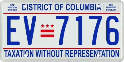 DC license plate EV7176