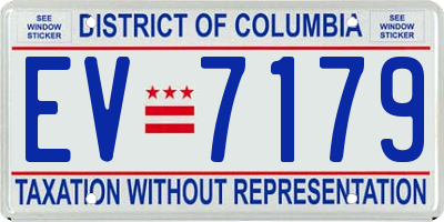 DC license plate EV7179