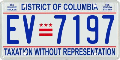 DC license plate EV7197