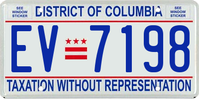 DC license plate EV7198