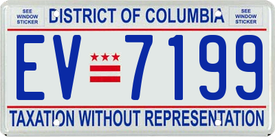 DC license plate EV7199