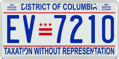 DC license plate EV7210