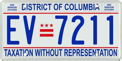 DC license plate EV7211
