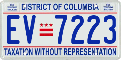 DC license plate EV7223