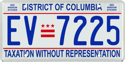 DC license plate EV7225
