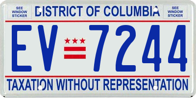 DC license plate EV7244