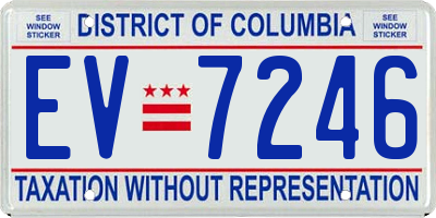 DC license plate EV7246