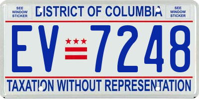 DC license plate EV7248