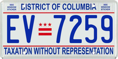 DC license plate EV7259