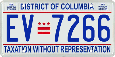 DC license plate EV7266
