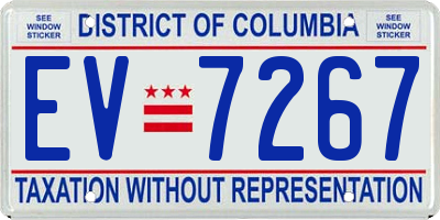 DC license plate EV7267