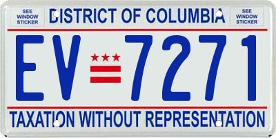 DC license plate EV7271