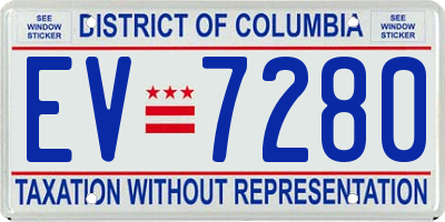 DC license plate EV7280
