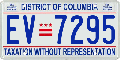 DC license plate EV7295