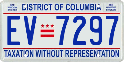 DC license plate EV7297