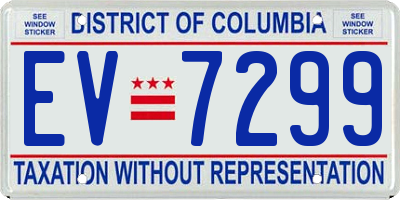 DC license plate EV7299