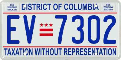 DC license plate EV7302