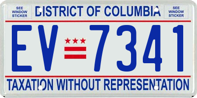DC license plate EV7341