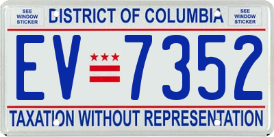 DC license plate EV7352