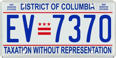 DC license plate EV7370