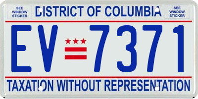 DC license plate EV7371