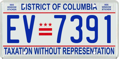 DC license plate EV7391