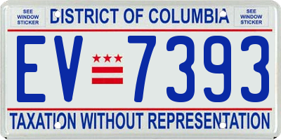 DC license plate EV7393