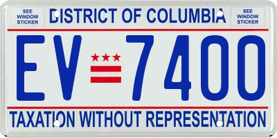 DC license plate EV7400