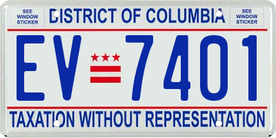 DC license plate EV7401