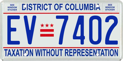 DC license plate EV7402