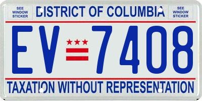 DC license plate EV7408