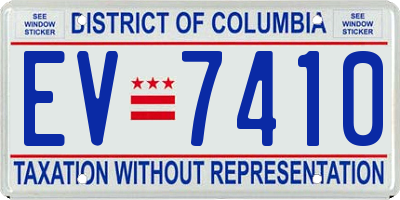 DC license plate EV7410
