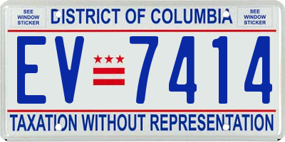 DC license plate EV7414