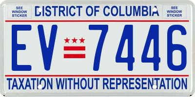 DC license plate EV7446