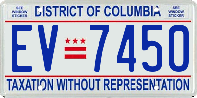 DC license plate EV7450