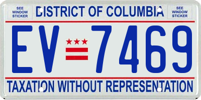 DC license plate EV7469