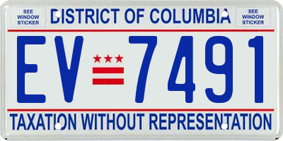 DC license plate EV7491