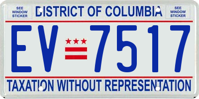 DC license plate EV7517