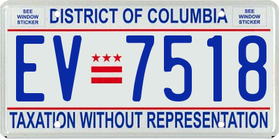 DC license plate EV7518