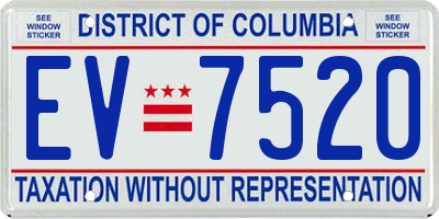 DC license plate EV7520
