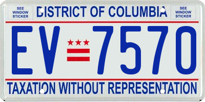 DC license plate EV7570