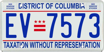 DC license plate EV7573