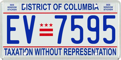 DC license plate EV7595